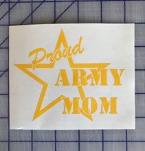 Load image into Gallery viewer, Proud Mom or Dad US Army Soldier Decal Custom Vinyl car truck window sticker