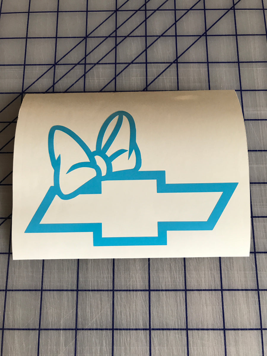 Custom Name Bow Sticker, Personalized Bow Tie Vinyl Sticker Decal