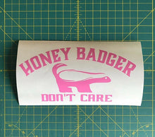 Load image into Gallery viewer, Honey Badger Don't Care decal Custom Vinyl car truck window Sticker