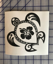 Load image into Gallery viewer, Sea Turtle Hibiscus Decal Custom Vinyl Car Truck Window Laptop sticker