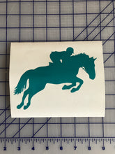 Load image into Gallery viewer, Jumper Horse car Decal Custom Vinyl car truck window Hunter Horse sticker