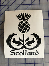 Load image into Gallery viewer, Scotland Thistle Decal Custom Scottish Celtic Heritage Vinyl Car Truck Window sticker