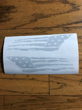 Load image into Gallery viewer, Distressed Tattered USA America Flag Decal Set of 2 Medium Custom Vinyl Stickers