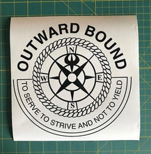 Load image into Gallery viewer, Outward Bound Decal Custom Vinyl car truck window Adventure compass sticker