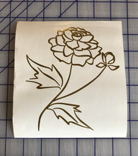 Load image into Gallery viewer, Flower Line Art Decals Custom Vinyl Laptop window Floral Sticker