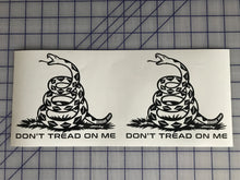 Load image into Gallery viewer, Don't Tread on Me Gadsden Snake decal Custom Vinyl car truck window sticker