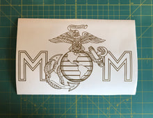 Load image into Gallery viewer, USMC EGA Mom Miliary Decal Custom US Marine Vinyl Car Truck Window Sticker