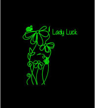 Load image into Gallery viewer, Lady Luck Lady Bug Flower Decal Custom Vinyl laptop car truck window sticker