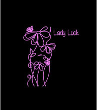 Load image into Gallery viewer, Lady Luck Lady Bug Flower Decal Custom Vinyl laptop car truck window sticker