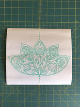Load image into Gallery viewer, Lotus Flower Decal Intricate custom Vinyl car truck laptop boho sticker