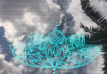 Load image into Gallery viewer, Lotus Flower Decal Intricate custom Vinyl car truck laptop boho sticker