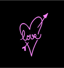 Load image into Gallery viewer, love heart lineart decal car truck window laptop love sticker