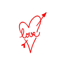 Load image into Gallery viewer, Love Heart Decal Custom Vinyl car truck laptop Valentines Sweetheart sticker