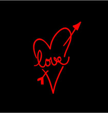 Load image into Gallery viewer, Love Heart Decal Custom Vinyl car truck laptop Valentines Sweetheart sticker