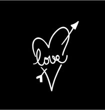 Load image into Gallery viewer, Love Heart Decal Custom Vinyl car truck laptop Valentines Sweetheart sticker