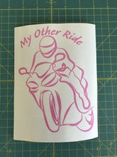 Load image into Gallery viewer, My Other Ride Motorcycle Decal Custom Vinyl Car Truck Window Street Bike Sticker