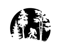 Load image into Gallery viewer, Sasquatch Decals Wildlife Scene Custom Vinyl Car Truck Window Big Foot sticker