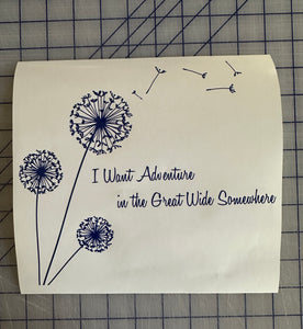 I want adventure in the great wide somewhere 