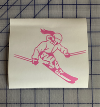 Load image into Gallery viewer, Female Snow Skier decal