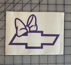 Chevy bow tie with a bow decal 