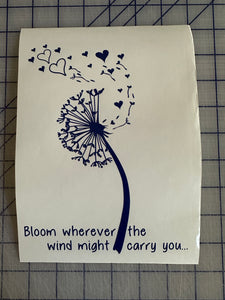 Bloom wherever the wind might carry you