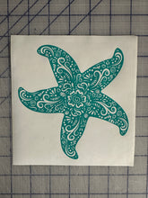Load image into Gallery viewer, Die cut starfish decal Henna style