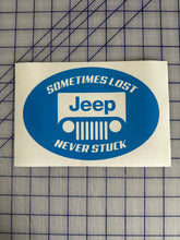 Load image into Gallery viewer, Jeep sometimes lost never stuck decal