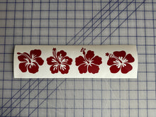Load image into Gallery viewer, Set of four Hibiscus Flower car decals 