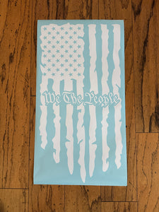 We the people distressed flag decal