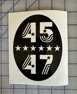 45 47 Trump decal