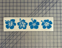 Load image into Gallery viewer, Cool blue hibiscus flower car decals 