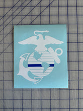 Load image into Gallery viewer, USMC EGA Thin Blue Line Car Decal