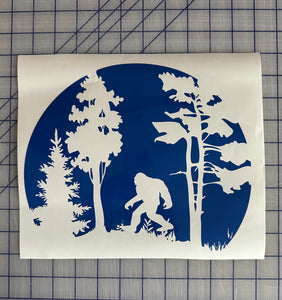 Sasquatch car decal 