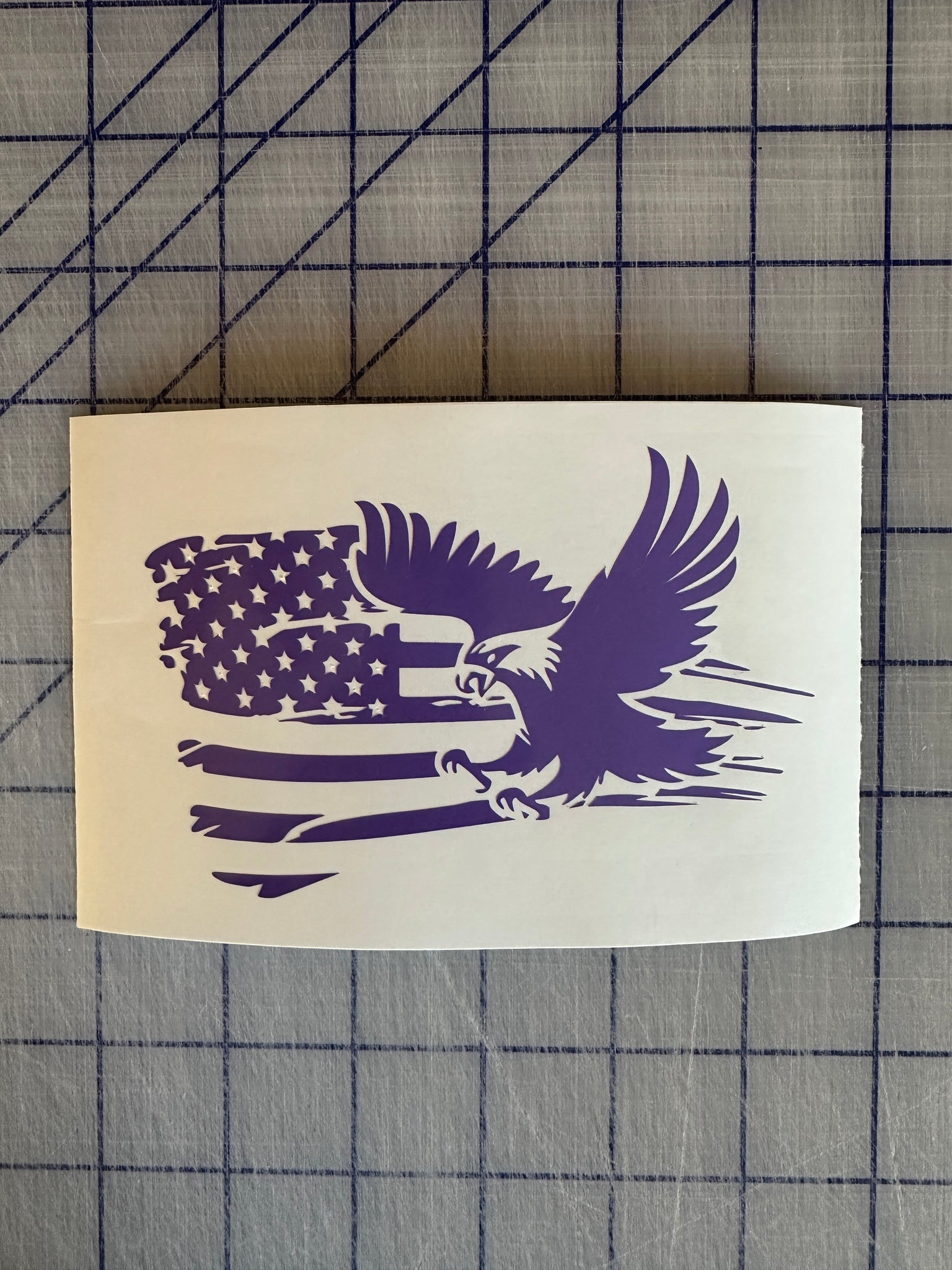 American Eagle Patriotic Vinyl Decal – Wall Or Car Window Sticker, USA Design, Peel & Stick