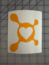 Load image into Gallery viewer, Orange yellow heart splat decal