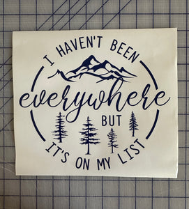 Bucket list decal