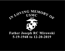 Load image into Gallery viewer, USMC Memorial Decal