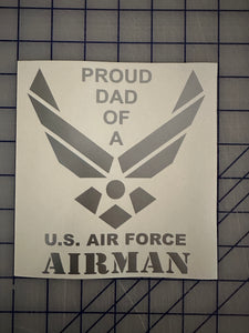 Proud Dad US Air Force Airman decal