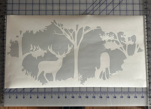 Deer Scene Truck car window decal 
