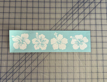 Load image into Gallery viewer, White vinyl hibiscus flower decals