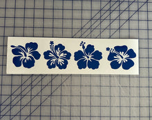 Load image into Gallery viewer, Vivid blue hibiscus flower decals