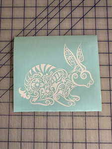 Fancy Bunny Rabbit car decal