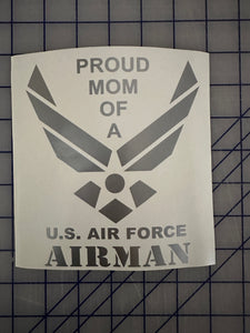 Proud Mom Air Force decal