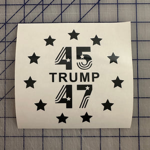 Trump 45 47 Decal