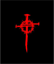 Load image into Gallery viewer, Nail Thorn Cross Vinyl Car truck window sticker