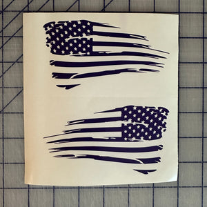 Distressed USA flag decals