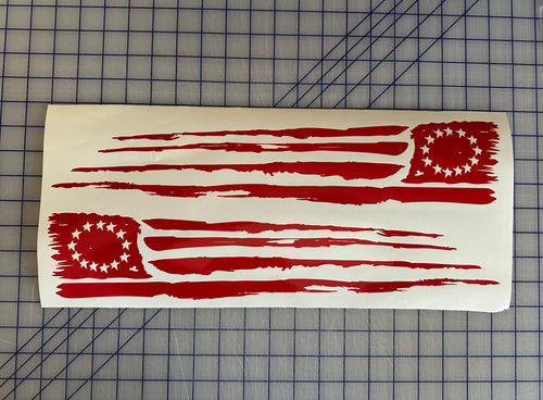 Betsy Ross Distressed Flag decals 