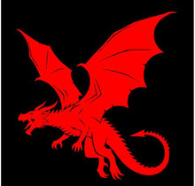 Load image into Gallery viewer, Flying Red Dragon Vinyl Car Decal Sticker