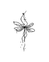 Load image into Gallery viewer, delicate dragonfly tattoo style decal