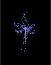 Load image into Gallery viewer, Tattoo style dragonfly vinyl decal